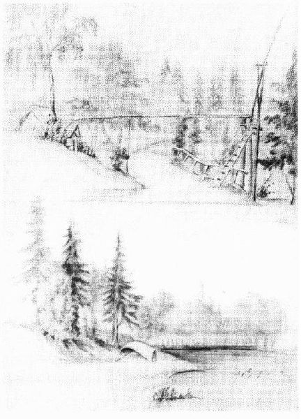 Рисунок из альбома Аксаковых