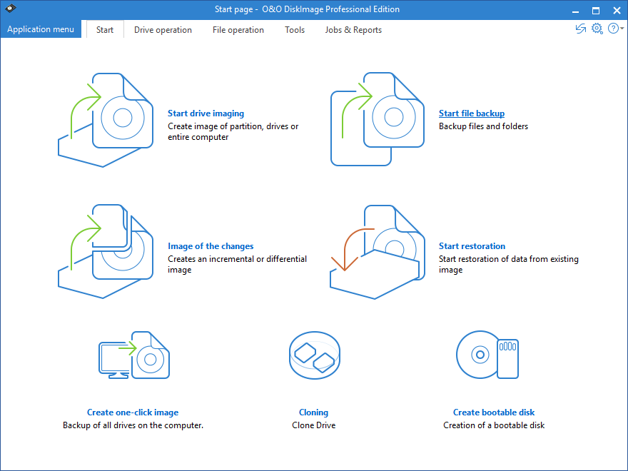 Возможности O&O DiskImage 12 Professional