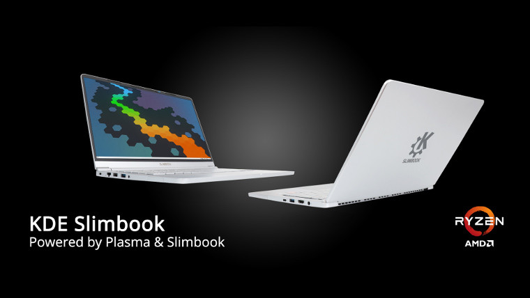 KDE Slimbook front and back view