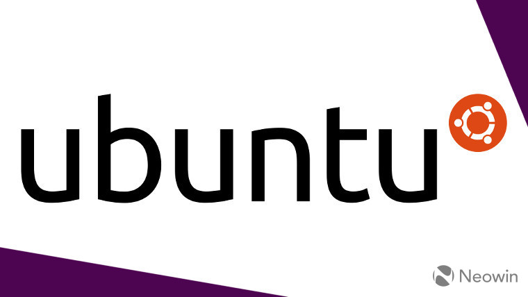 The Ubuntu logo on a white and purple background