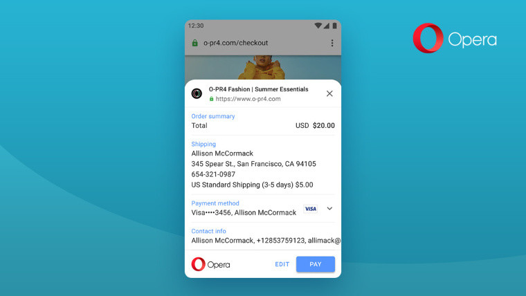 The payment request API in action