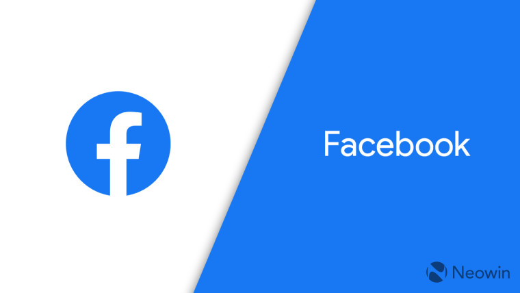 The facebook logo on a white and blue background