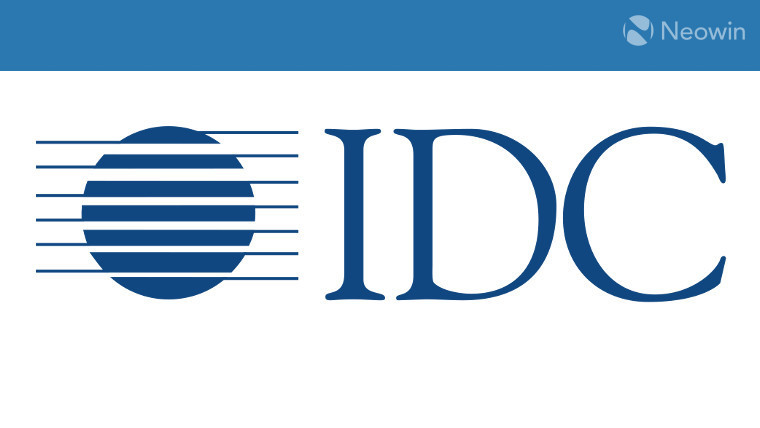The IDC logo on a blue and white background
