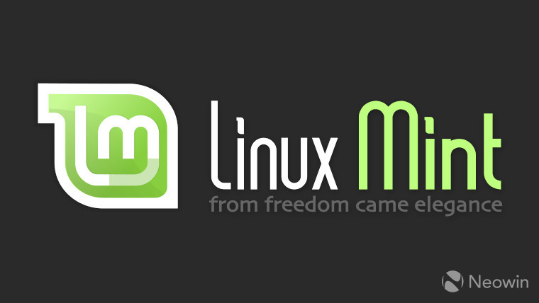 The Linux Mint logo on a dark background