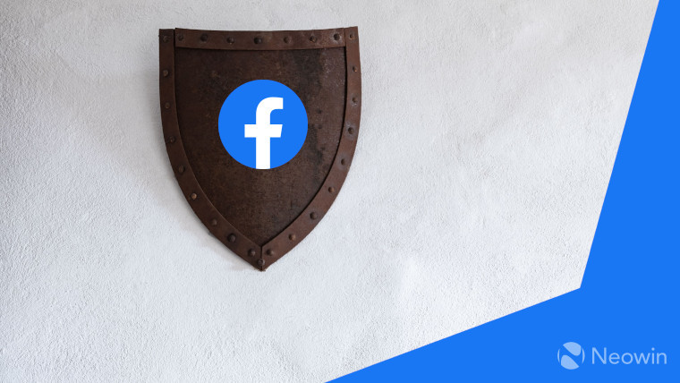 Facebook logo on a shield
