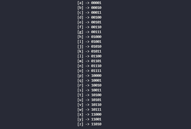 Конечно же каждый байт(символ) кодируется 8 битами, но символы нижнего регистра отличаются только лишь последними 5-ю битами