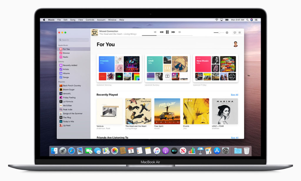 Приложение Музыка для macOS Catalina