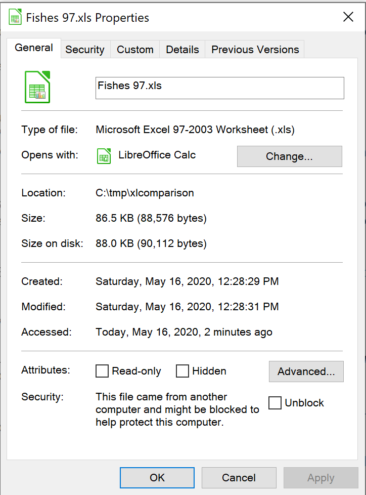 Size comparison XLS XLSX XML Excel 2007