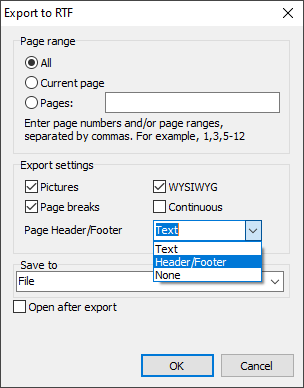 RichText page settings in Delphi and Lazarus